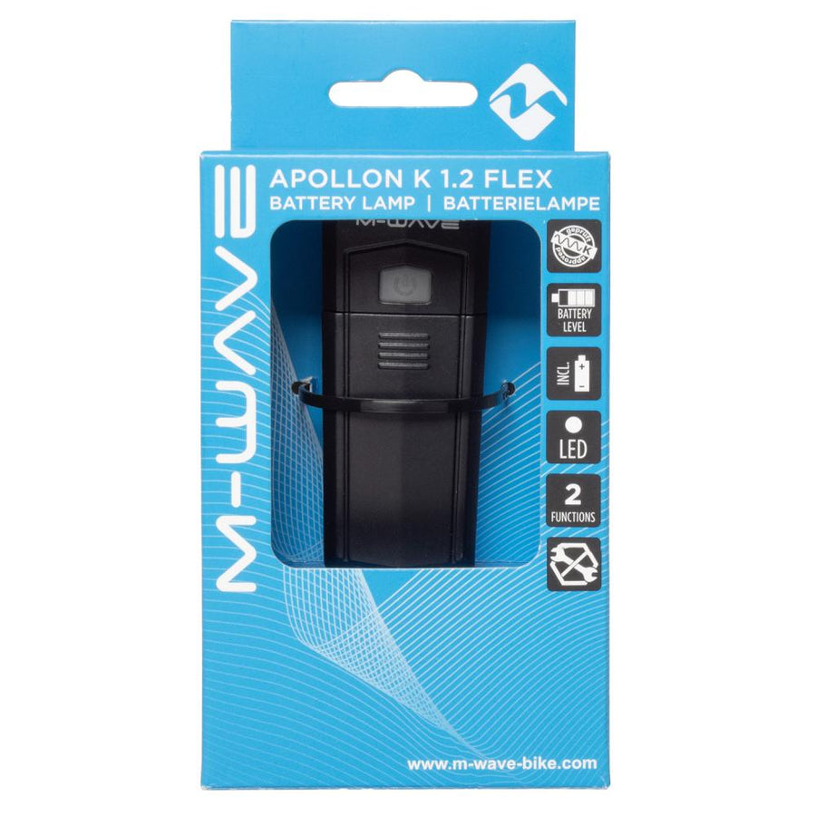 M-WAVE Apollon K 1.2 Flex Batterie-Frontlicht Marken-LED-Clip-On für City & Trekking