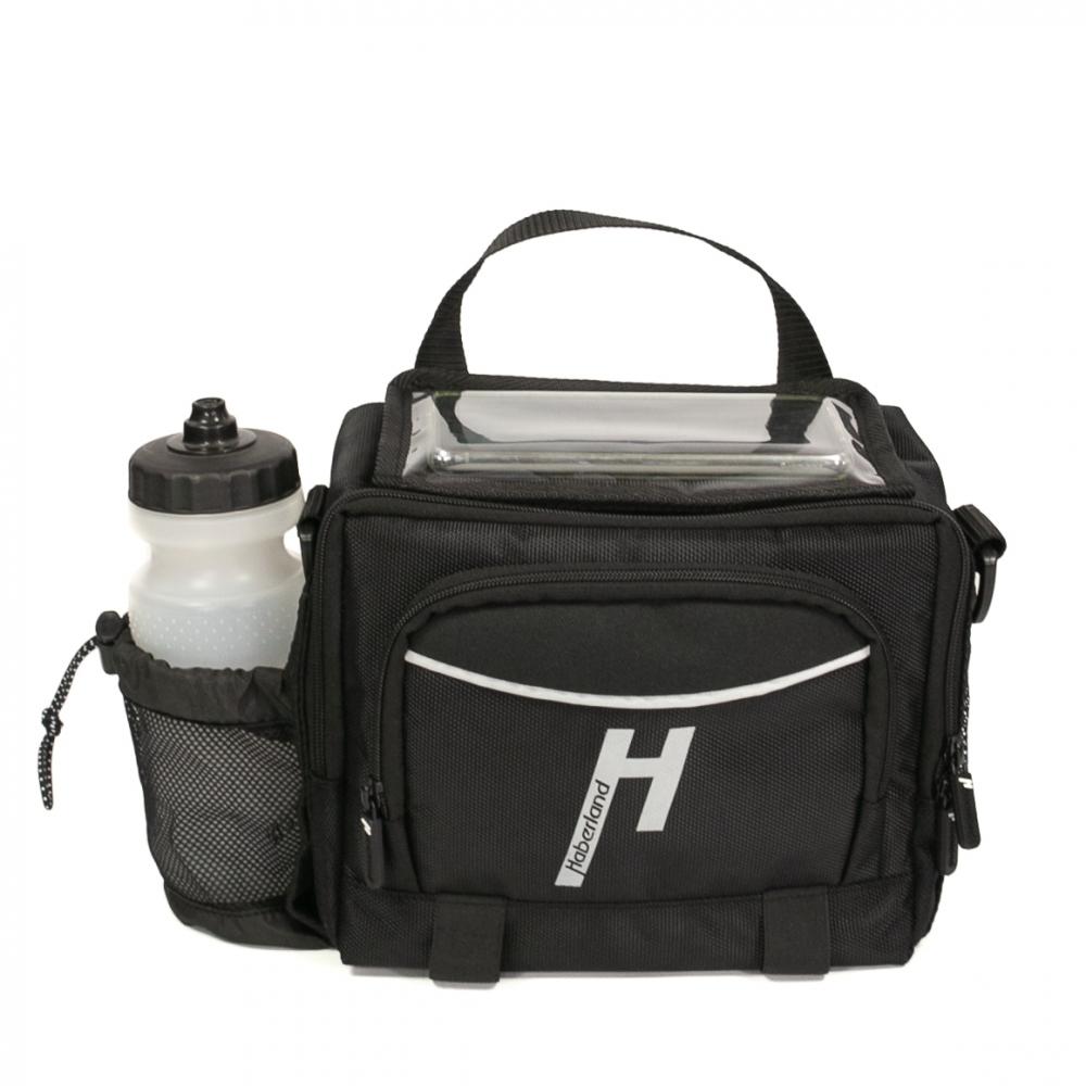 Haberland Lenkertasche 6l Bottle schwarz - praktische Fronttasche mit KLICKfix