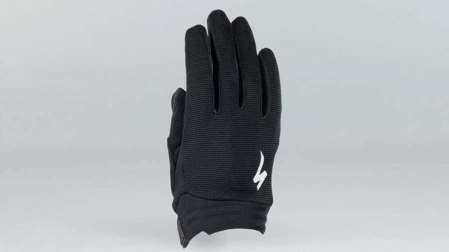 Specialized TRAIL Handschuh LF YTH BLK L BLACK - robuster MTB Langfinger Handschuh für Kids - Handschuh Langfinger