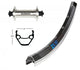Bike-Parts Laufrad Vorderrad 26x1.75 TX500 silber Schnellspanner 36-Loch Exal ZX 19 schwarz silber Nirosta-Speichen