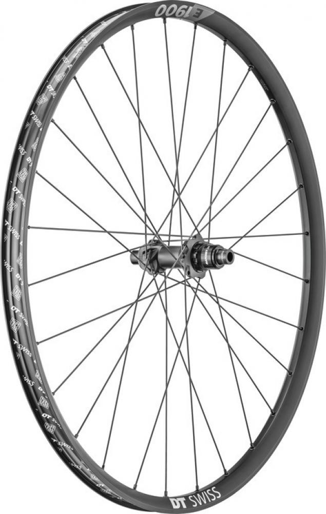 DT Swiss E 1900 SPLINE 29 Zoll robustes Enduro-Hinterrad in Schwarz.