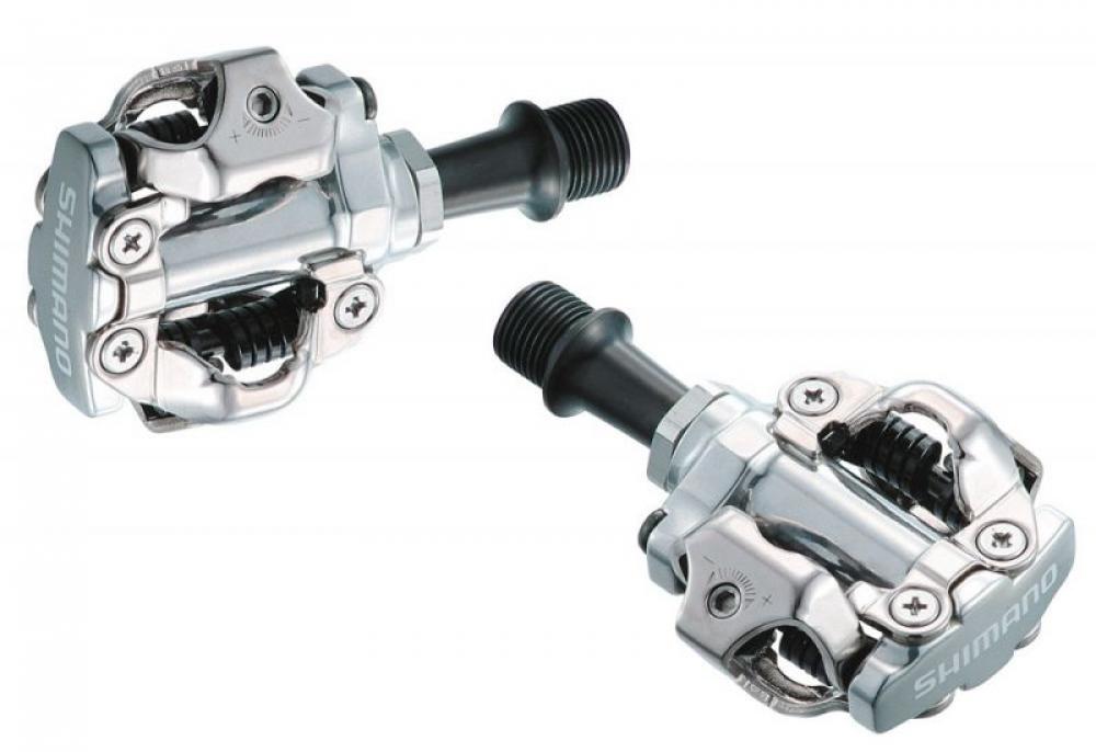 Pd-m540 Spd Mtb-pedal, Zweiseitig, Silber, 9/16", Ohne Reflektor, Chrom-molybdän-achse, Gedichtetes Kompaktlager, Einstellbare Ein- Und Ausstiegshärte