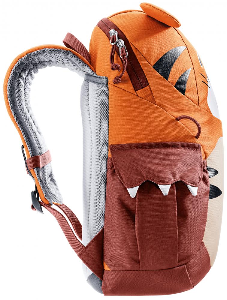 Deuter Kikki Kinderrucksack 8L - Mandarine-Redwood Robust & Reflektierend