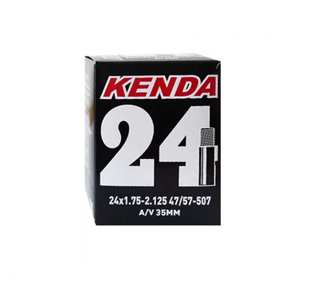 KENDA Fahrradschlauch 24x1.75-2.125 Zoll (47/57-507) mit Autoventil (AV) 35 mm, kompatibel mit Reifengrößen 24x1.75 bis 24x2.125, ETRTO 47-507 bis 57-507, robust und zuverlässig