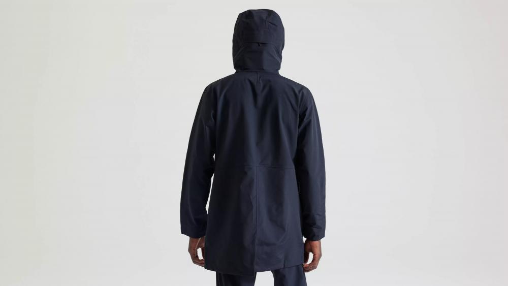 3L HOODED SHELL PARKA BLK XL - Wasserdichte Herren Parka Jacke mit Kapuze