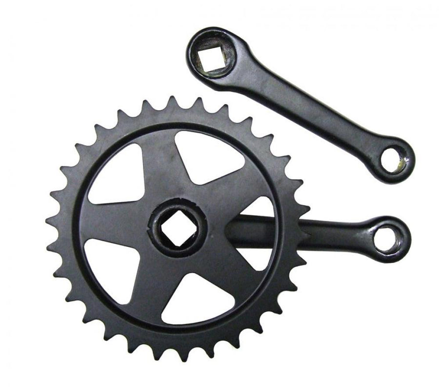 Mijnen Pieper Kettenradgarnitur Stahl schwarz 100mm, 30 Zähne, 4-Kant