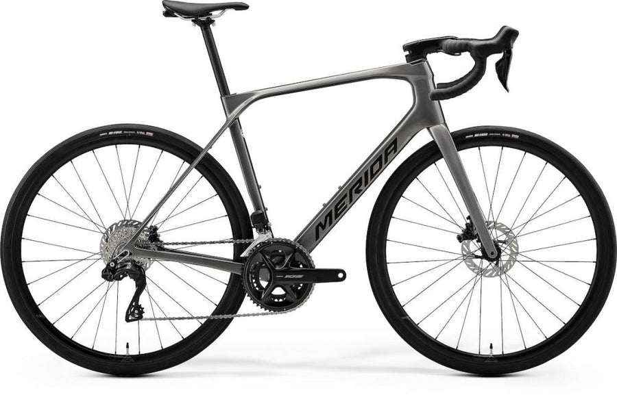Merida Scultura Endurance 6000 Rennrad XS Warm Slate Grey Black, CF3 Carbonrahmen, Shimano 105 Di2-12-Gang, Scheibenbremsen, Reifenfreiheit bis 35 mm, ca 9,2 kg