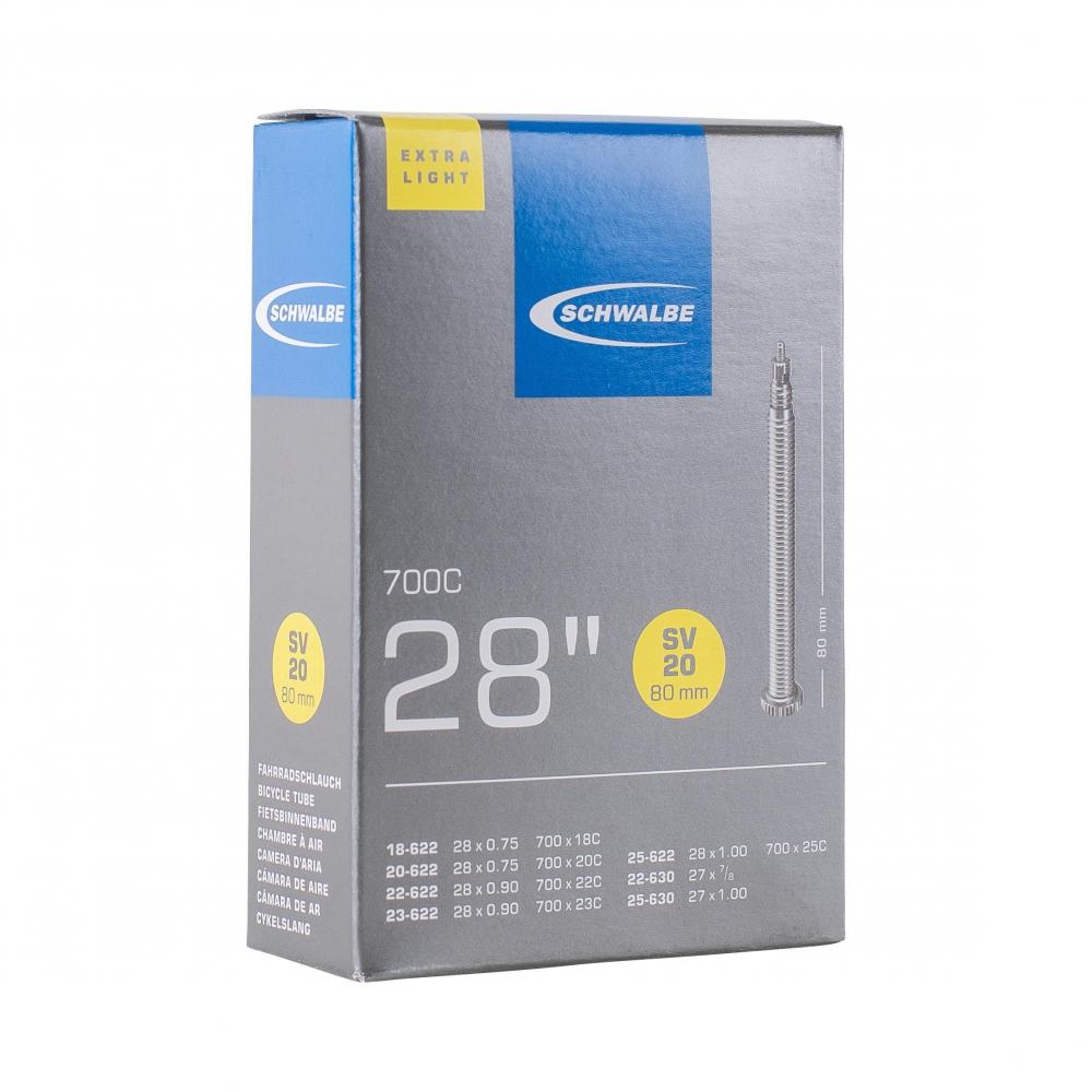 Schwalbe Schlauch SV20 extra leicht 28x7/8-28x3/4" 18/25-622/630 SV 80mm"