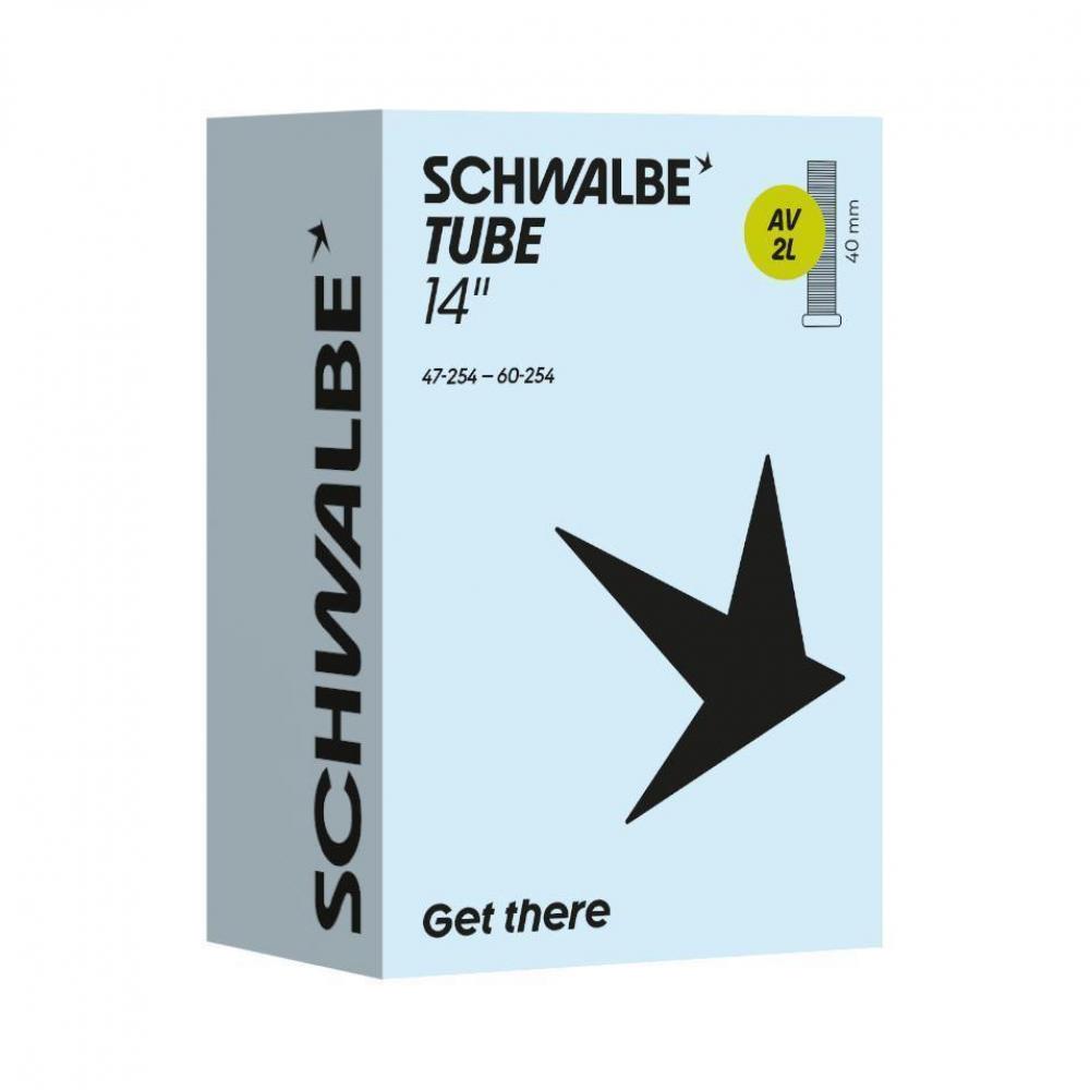 Schwalbe SCHLAUCH AV2L 47/60-254 AGV 40mm 47 - zuverlässiger Fahrradschlauch mit Autoventil