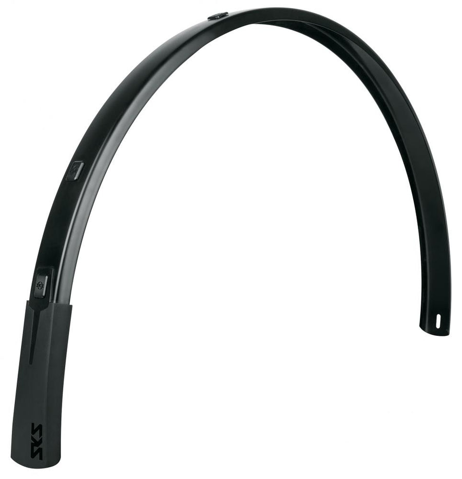 SKS Schutzblech BLUEMELS Style 28 Zoll 46 mm hinten - schwarz-matt ohne Streben für Reifen bis 37 mm stilvoller Schutz vor Schmutz und Spritzwasser