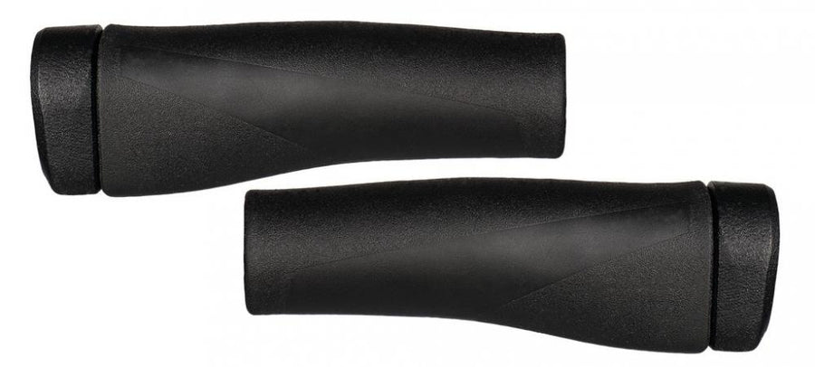 Herrmans Clik Lenkergriffe 123mm, schwarz, Paar. Ergonomische Fahrradgriffe für 22mm Lenker.