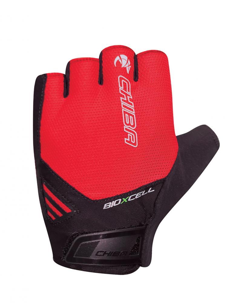 CHIBA BioXCell Air - Radhandschuhe kurz, rot, Größe M, atmungsaktiv mit Gelpolster