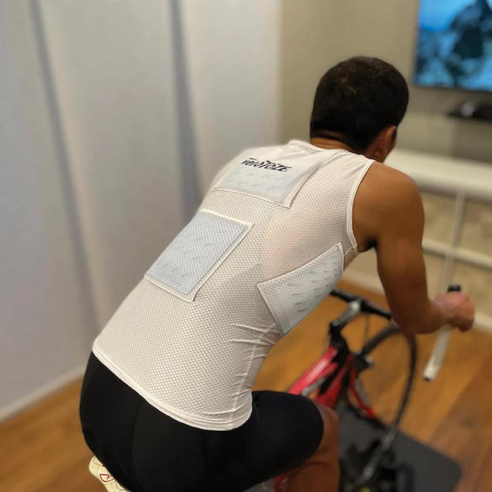VeloToze Kühlweste S Weiß - maximale Kühlung für Indoor- und Sommer-Training