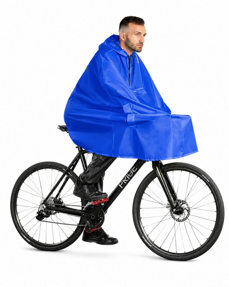 CHIBA Regenponcho - wasserdicht, winddicht, reflektierend, Größe M/L, royal