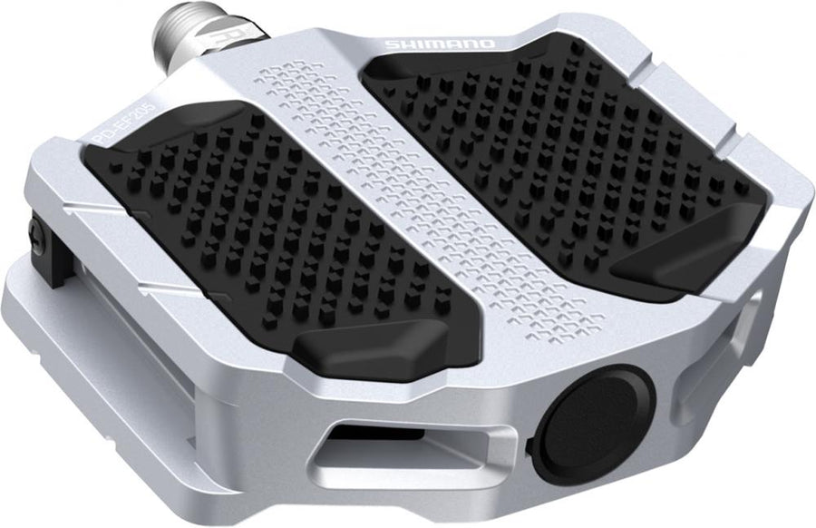 SHIMANO Pedal PD-EF205 Silber Flat Pedal - rutschfeste Plattform, Silber