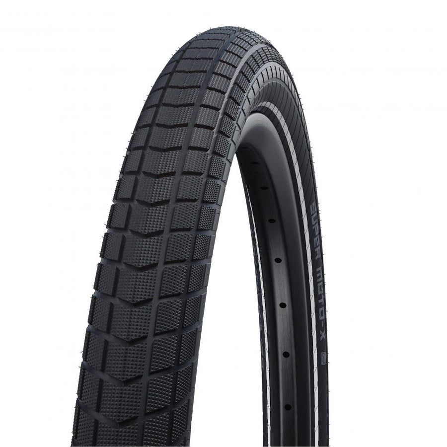 Schwalbe Super Moto-X Reifen 20x2.80" schwarz Reflexstreifen, E-50 zugelassen, GreenGuard.