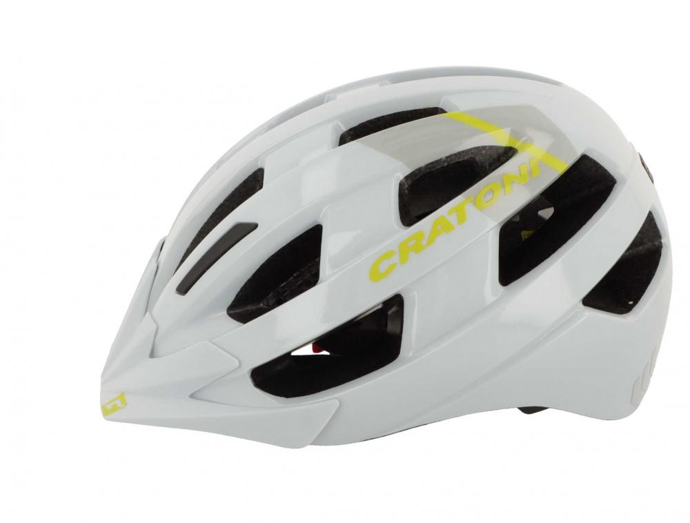 Cratoni Helm Velo-X City weiß lime glanz S/M 52 bis 57cm
