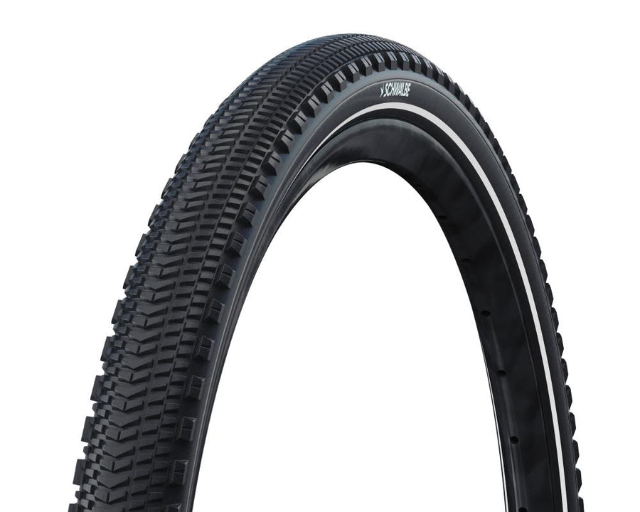 Schwalbe G-ONE OVERLAND Performance Line Faltreifen 29 Zoll schwarz mit Reflexstreifen für Gravel und Tour.