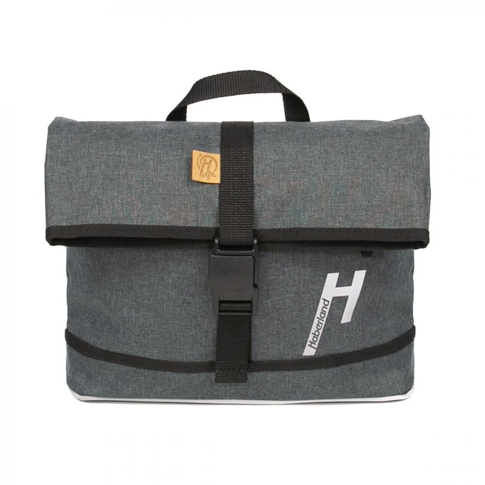 Haberland Lenkertasche Mel eMotion 4 nature anthrazit/reflex - nachhaltige eBike-Lenker Tasche