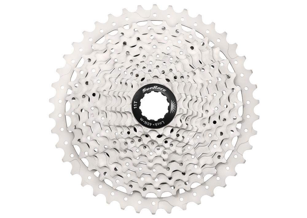 SunRace Kassette CSMS3 TAY 10-fach Wide Ratio Fluid Drive Plus 11-42 Zähne 11-13-15-18-21-24-28-32-36-42 Zähne silber