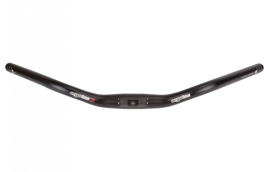 Ergotec Trekking Fahrradlenker aus Aluminium, 31,8 mm, 590 mm, schwarz matt, 47 Grad Kröpfung.