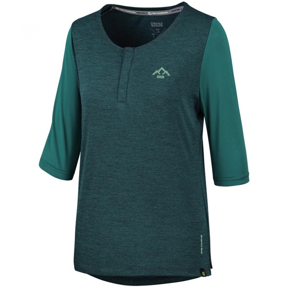 IXS Sports Division iXS Carve X Women Henley 40 Everglade/Solid Everglade - atmungsaktives Bike-Jersey