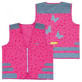 Wowow Sicherheitsweste Nutty Jacket für Kinder pink mit Refl Streifen Größe XS