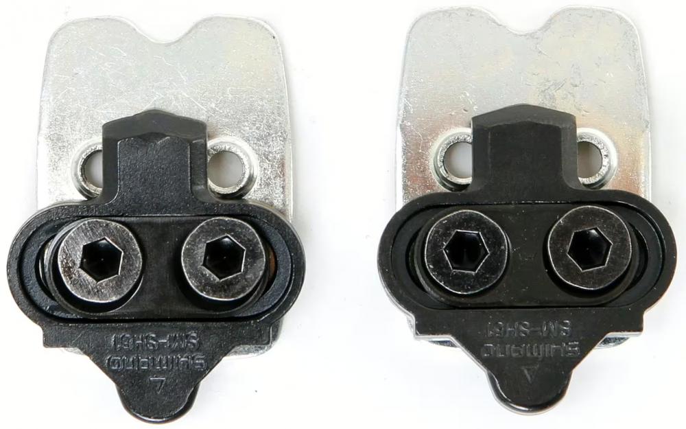 Shimano SPD Schuhplatten SM-SH51 mit Schrauben und Gegenplatte - Sicherer Klick für SPD-Pedale