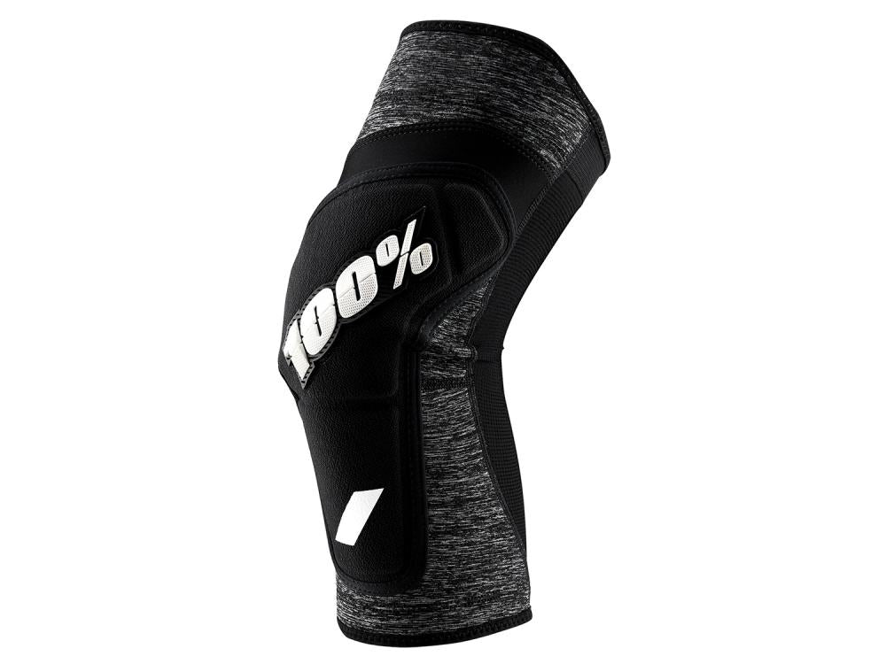 100% Ridecamp knee pads M Grey Heather / Black - leichter MTB Knieschoner mit hoher Atmungsaktivität