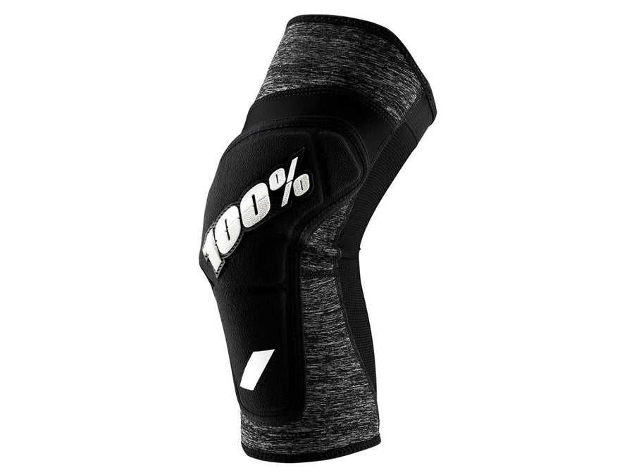 100% Ridecamp knee pads M Grey Heather / Black - leichter MTB Knieschoner mit hoher Atmungsaktivität
