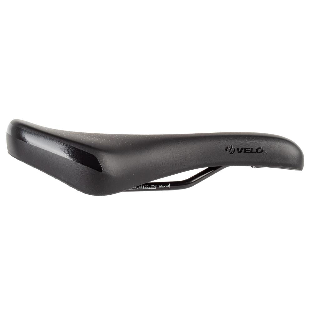 VELO Vacu V Sattel 248 × 168 mm schwarz  nahtlos vakuumverschweißt, Stahl-Gestell, Channel & Arc-Tech Federung
