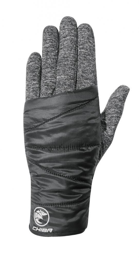 CHIBA Urban Performer - Thermostretch Radhandschuhe XS hellgrau mit Primaloft & Touchfunktion