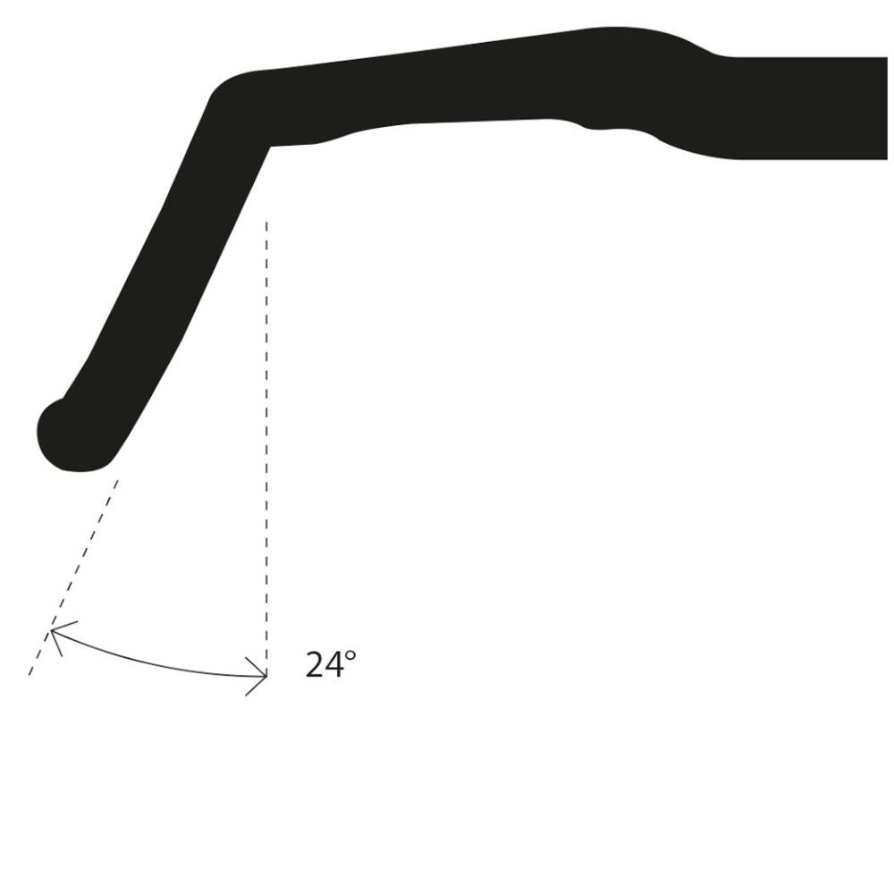 Deda Lenker Gera DCR Alu Gravel Winkel 24° 48 cm polish on black