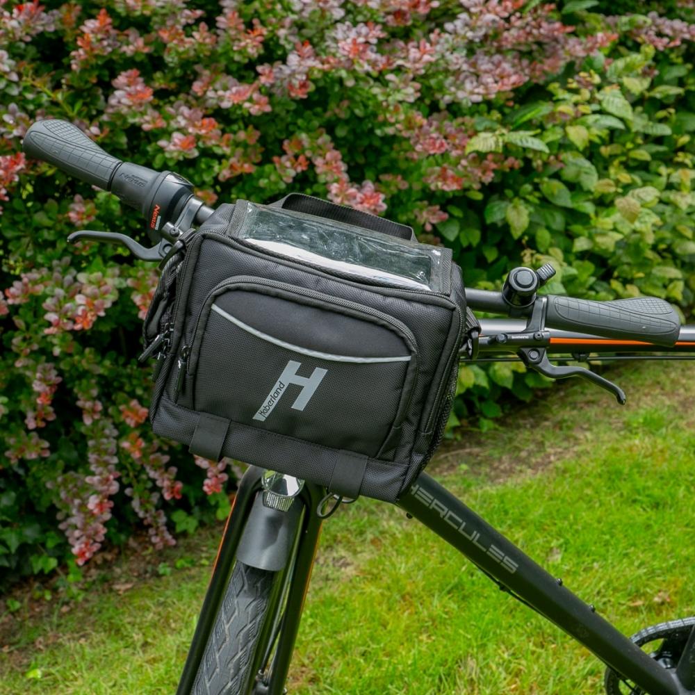Haberland Lenkertasche 6l Bottle schwarz - praktische Fronttasche mit KLICKfix