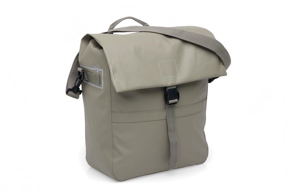 New Looxs Radtasche Leeds Single Taupe 18-20 l - praktische Alltags-Gepäckträgertasche