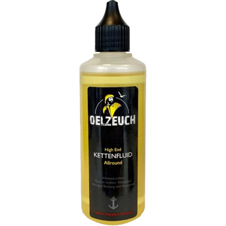 Atlantic Oelzeuch Kettenöl 100ml Flasche mit Spritztülle, gelbes High End Kettenfluid für Fahrräder.