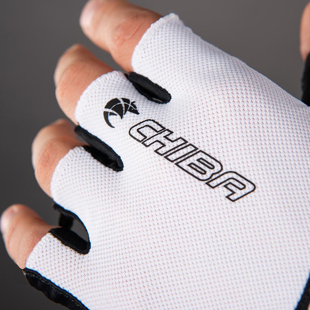 CHIBA BioXCell Air - Radhandschuhe kurz, weiß, atmungsaktiv, Gelpolsterung, Größe M