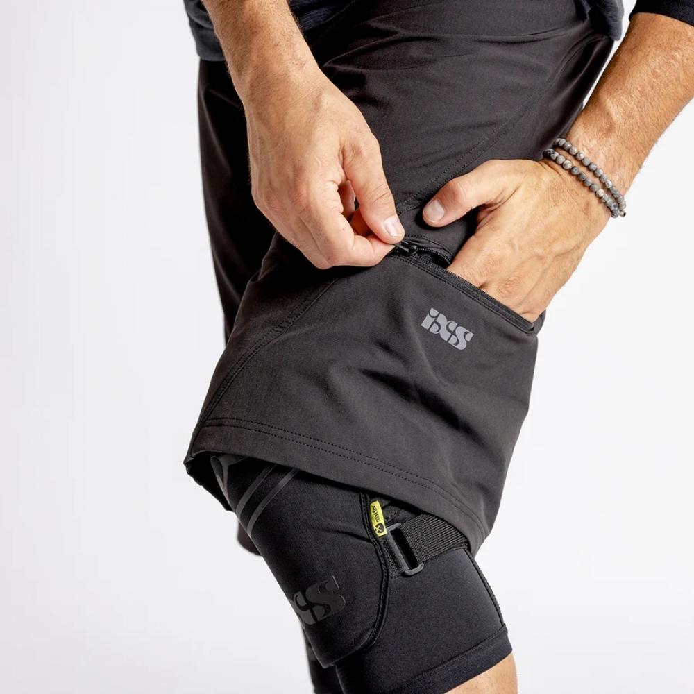 IXS Sports Division iXS Carve Evo Shorts M black - flexible MTB-Shorts mit 4-Wege-Stretch