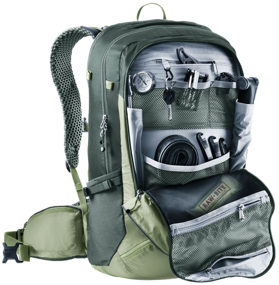 Deuter Trans Alpine Pro 28 Fahrradrucksack 28 Liter Grove Ivy - für Mountainbike-Touren & Alpenüberquerungen