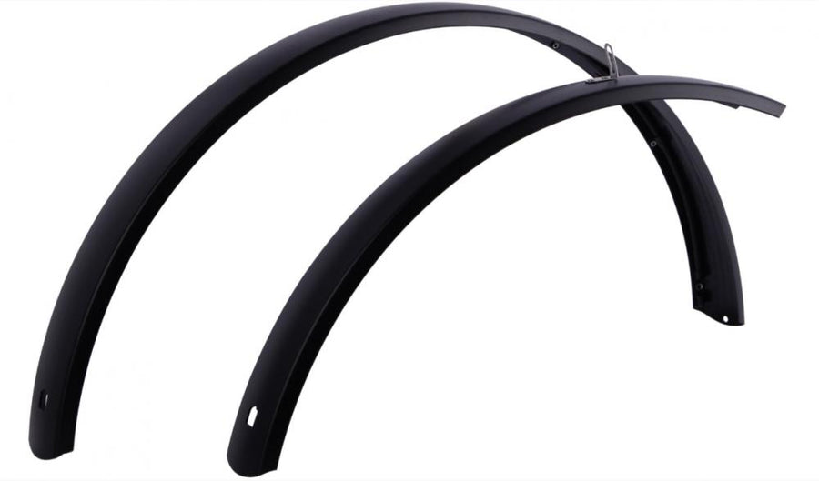 SKS Schutzblech-Set Conway MTB 27 / 29", mattes PVC-Kunststoff, 65 mm Breite.