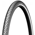 Michelin Protek Drahtreifen 28x1.60 Zoll 42-622 700x40C schwarz mit Reflexstreifen für Fahrräder.