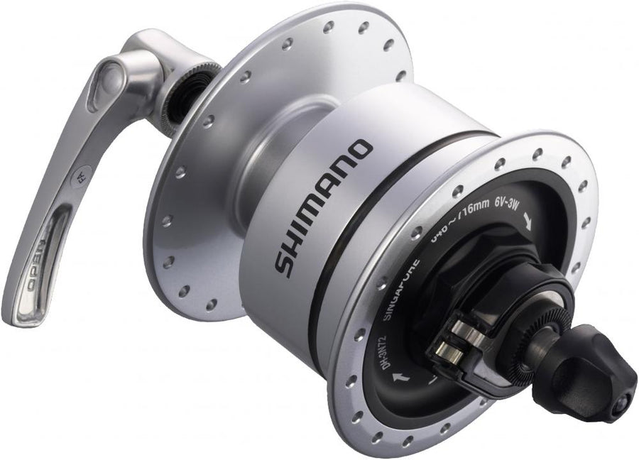 SHIMANO Nabendynamo DH-3D72 - 6V/3W, 32 Loch, Center-Lock, Silber
