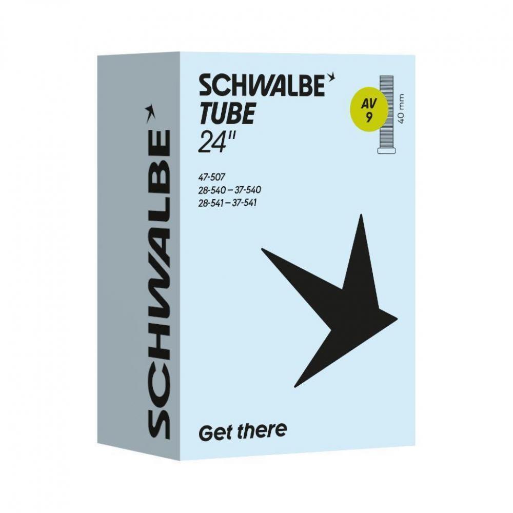 Schwalbe Schlauch AV9 24 Zoll 40 mm Autoventil - zuverlässiger Fahrradschlauch
