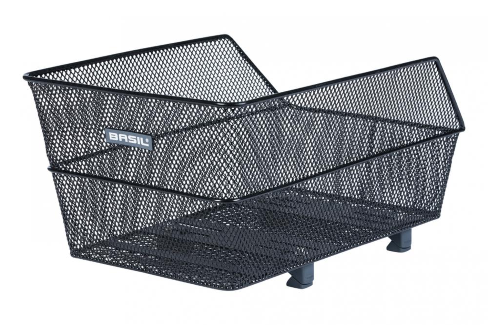 Basil Cento Gepäckträgerkorb Multi System NX schwarz - Stahlkorb 39x24x21 - 5 cm mit WSL Befestigung für Fahrrad