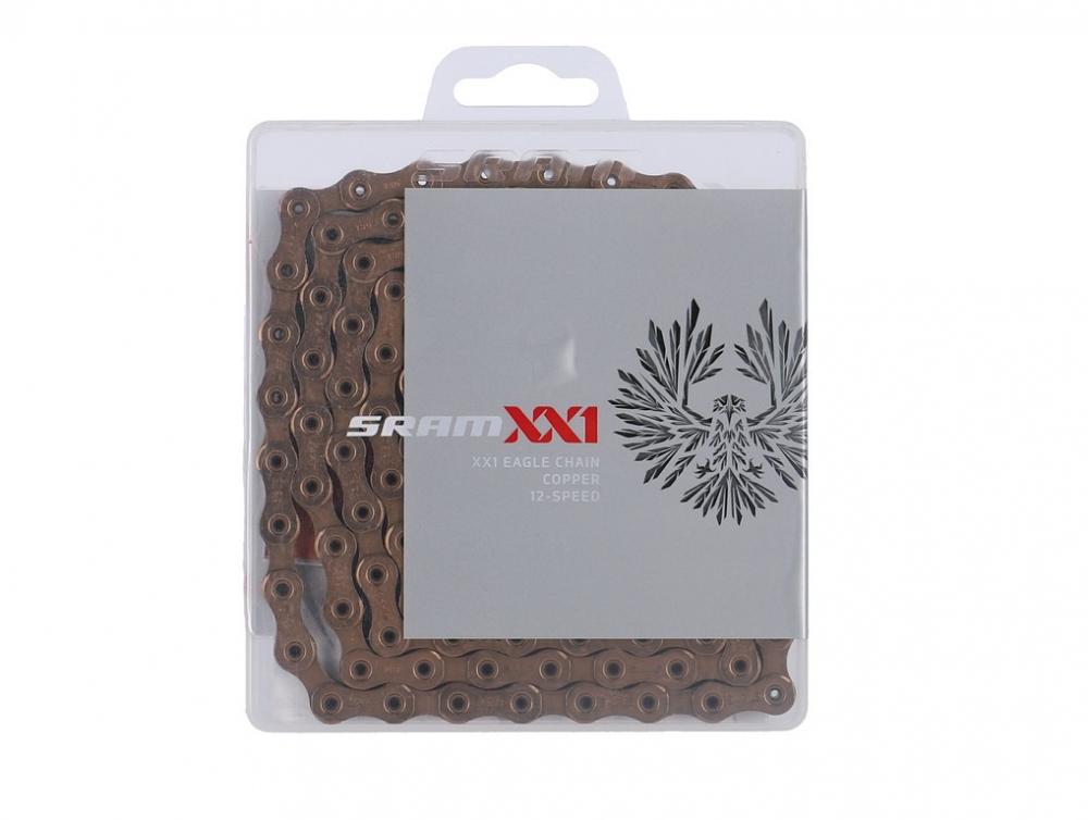 SRAM Kette XX1 Eagle Hollow Pin Kupfer - 12-fach, 126 Glieder, inkl. PowerLock