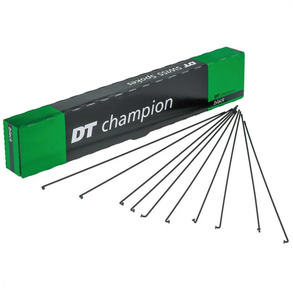 DT Swiss Speiche Champion 2.0 VE100 264 mm schwarz - robuste Allround-Fahrradspeiche