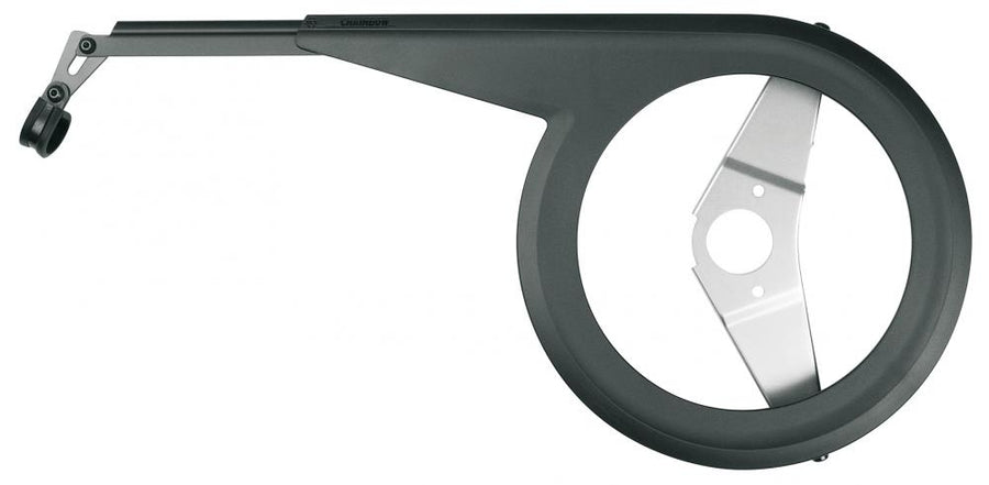 SKS Chainbow Kettenschutz für 46-48 Zähne, Ø199mm, schwarz, für Kettenschaltung, schlagfester Kunststoff und Aluminium, Teleskop-Funktion, einstellbarer Haltewinkel