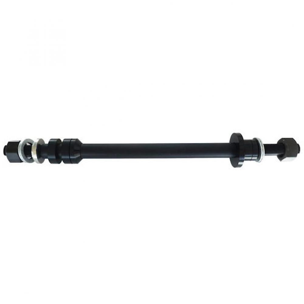 Weber Steckachse universal 142-148 mm / 12 mm Schwarz - sichere Anhängerkupplung für Fahrradanhänger - Anhaengerkupplung