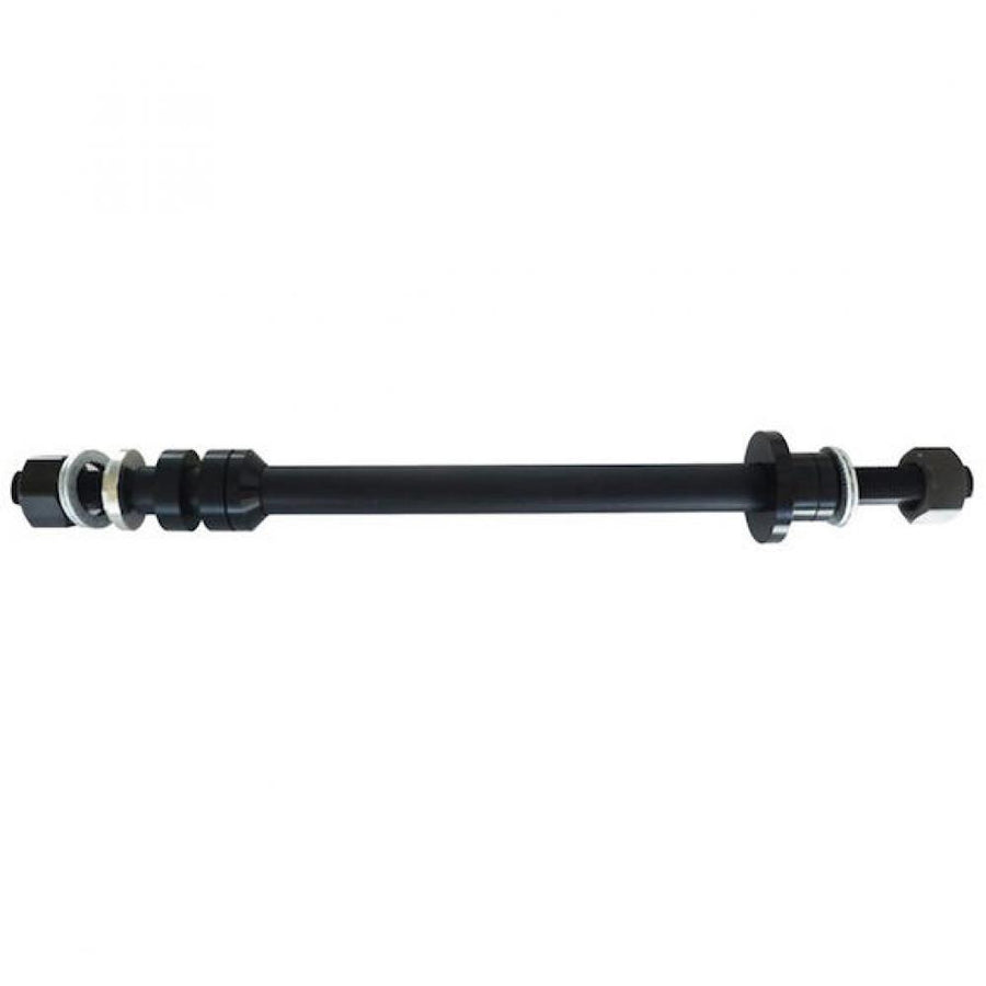Weber Steckachse universal 142-148 mm / 12 mm Schwarz - sichere Anhängerkupplung für Fahrradanhänger - Anhaengerkupplung