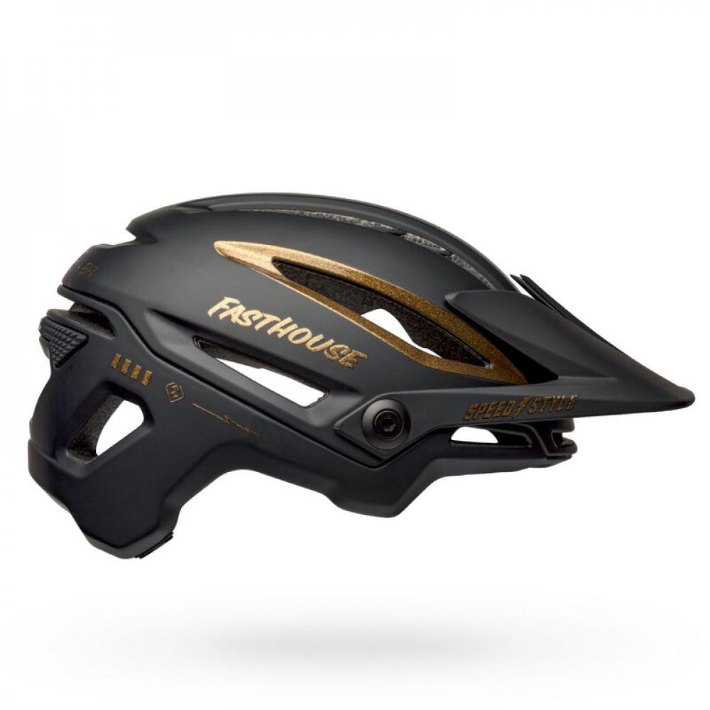 Bell Fahrradhelm Sixer Mips matt schwarz gold fasthouse M 55-59 cm